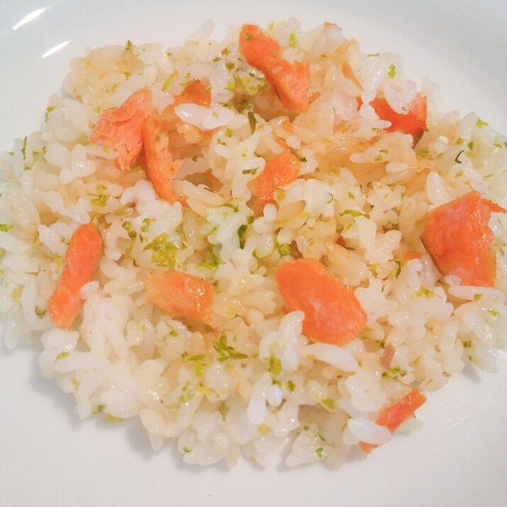 鮭と青海苔のチャーハン